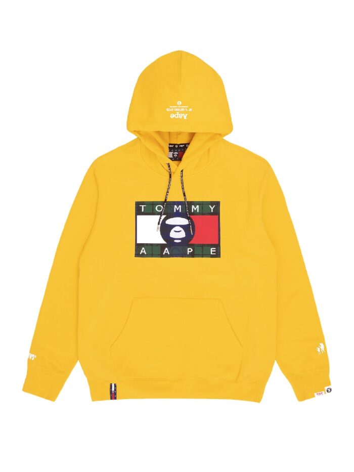 AAPE x Tommy Logo Hoodie - Yellow