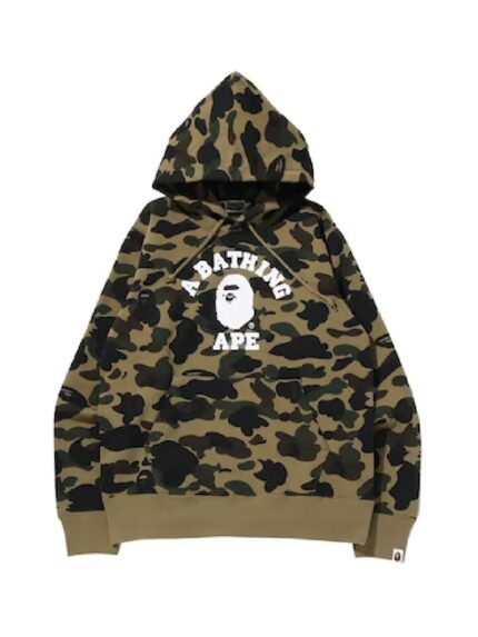 BAPE 1st Camo College Pullover Hoodie (SS22) - Green