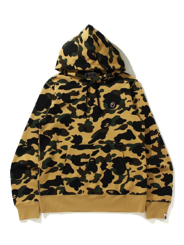 BAPE 1st Camo One Point Pullover Hoodie - Yellow