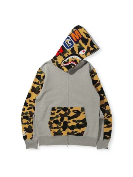 BAPE 1st Camo Shark Full Zip Hoodie (FW21) - Gray