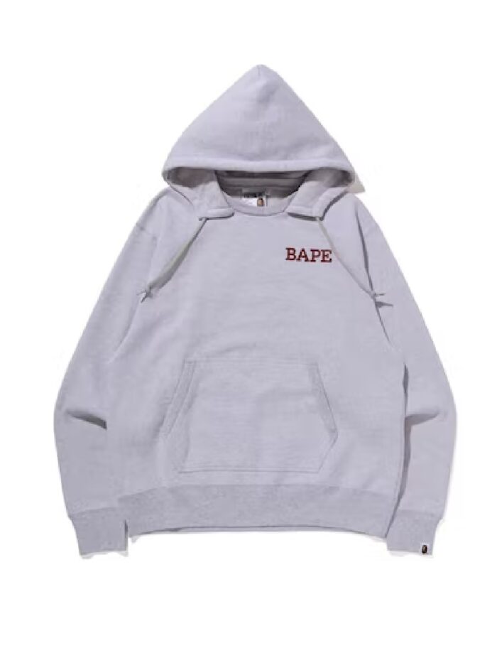 BAPE A Bathing Ape Relaxed Fit Pullover Hoodie (FW22) - Gray
