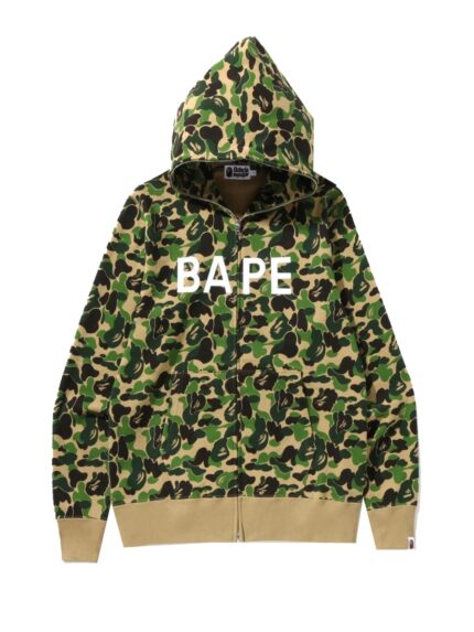 BAPE ABC Camo BAPE Full Zip Hoodie - Green