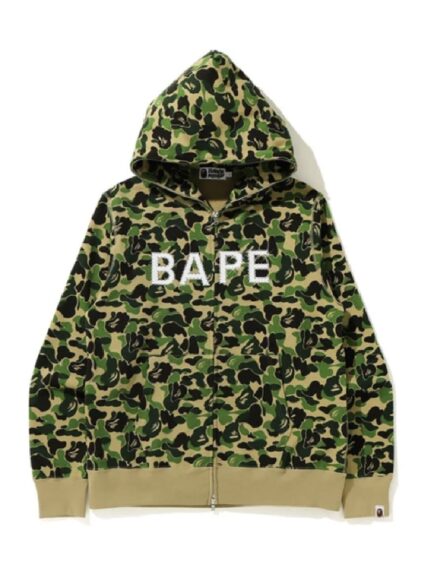 BAPE ABC Camo BAPE Swarvoski Full Zip Hoodie - Green