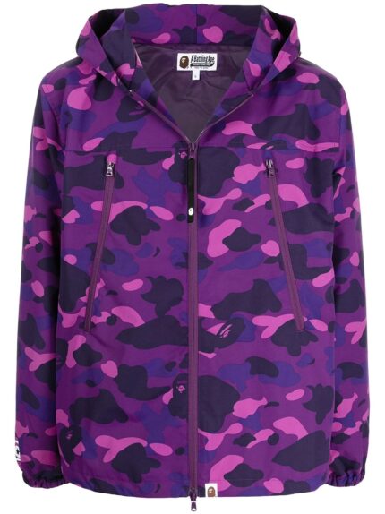BAPE Camouflage-print Hooded jacket - Purple