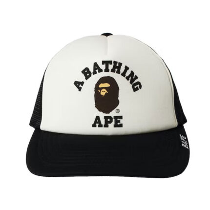 BAPE College Mesh Cap - Black, urban style and comfort in this must-have accessory.
