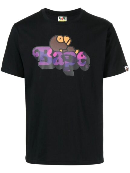 BAPE Logo-print Short-sleeve T-shirt - Black