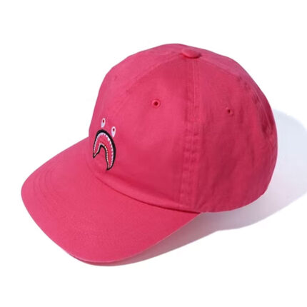 BAPE Shark Panel Cap Hot - Pink, Featuring the iconic Shark design, this cap is a statement piece that adds a bold touch to your streetwear look.