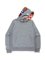 BAPE Shark x Tiger Pullover Hoodie, creating a bold and unique statement in streetwear fashion.