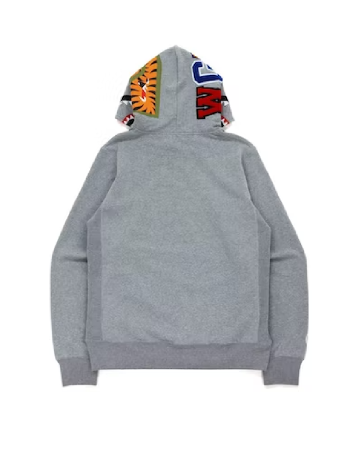 BAPE Shark x Tiger Pullover Hoodie, creating a bold and unique statement in streetwear fashion.