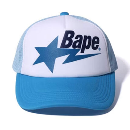BAPE Sta Mesh Cap - Blue, urban flair to your look with this stylish mesh cap featuring the iconic BAPE Sta logo.