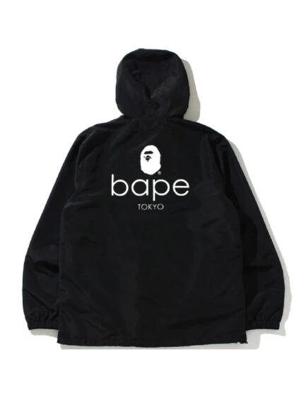 BAPE Summer Training Club Windbreaker - Black, lightweight and stylish piece perfect for any outdoor activity.