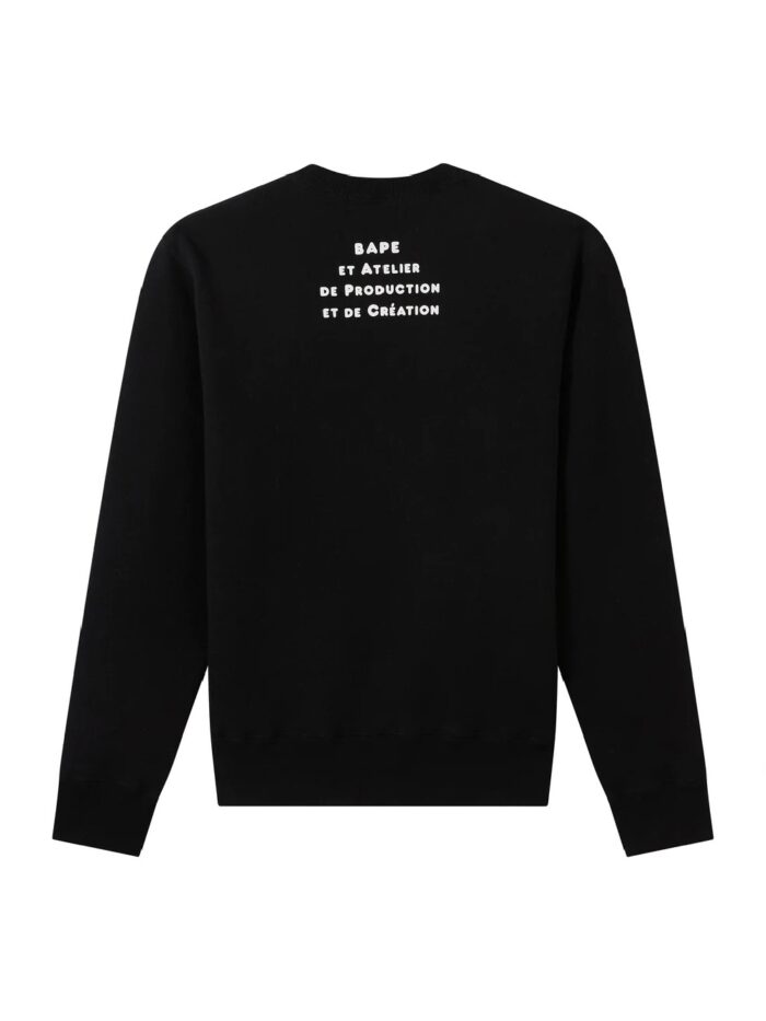 BAPE x A.P.C Milo Cloud Sweatshirt - Black, perfect fusion of BAPE's iconic Baby Milo and A.P.C's refined style, creating a unique and stylish sweatshirt.
