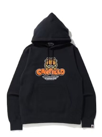 BAPE x Garfield Pullover Hoodie, making a bold statement in casual and cool fashion.