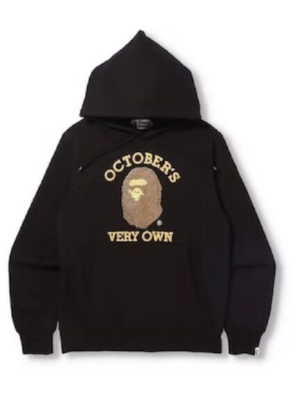 BAPE x OVO Pullover Hoodie, perfect fusion of BAPE's iconic style and OVO's unique aesthetic, making a bold statement in fashion.