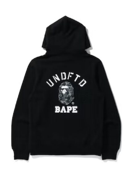 BAPE x Undefeated Pullover Hoodie, iconic style and Undefeated's athletic aesthetics, making a bold statement in fashion.